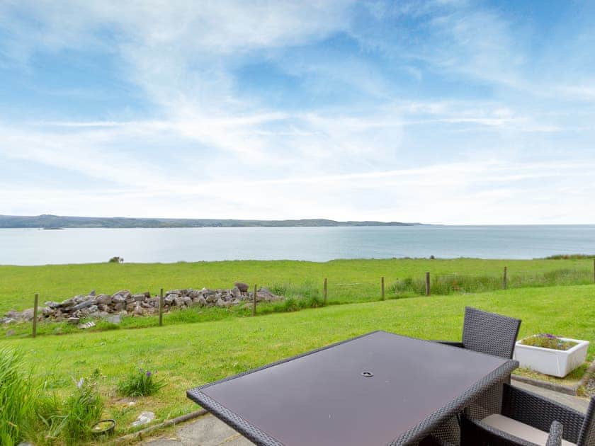 Sitting-out-area with fantastic views of Gairloch Bay | Ach-na-Clachan, Gairloch