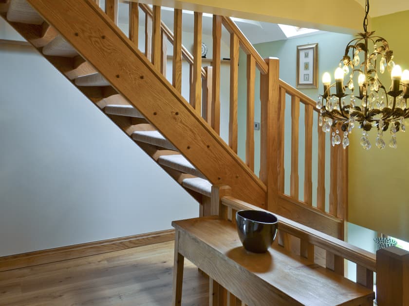 First floor hallway and stairs to top level | The Farmhouse - Cotterill Farm, Biggin by Hartington, near Buxton