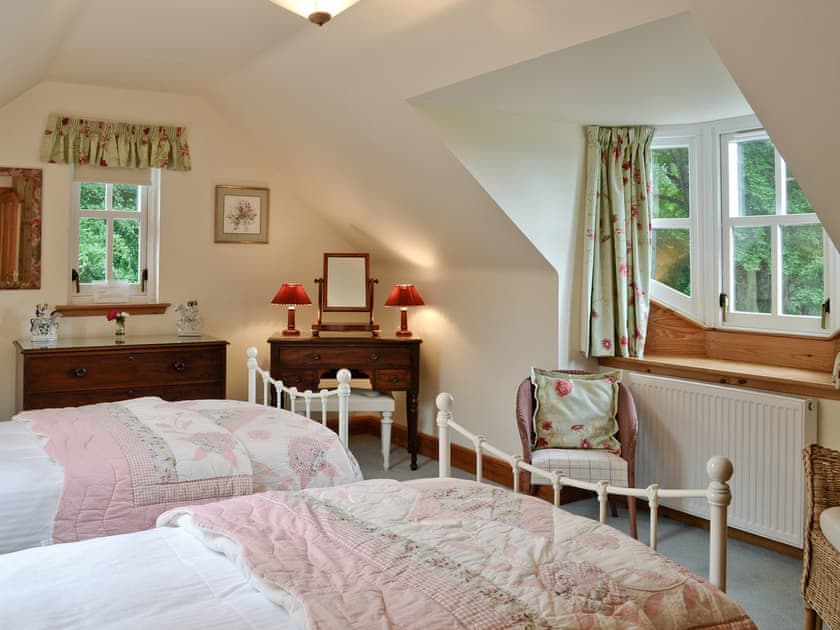 Twin bedroom | Little Blackhall Lodge, near Banchory