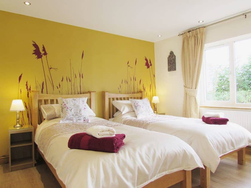 Lovely sunny twin bedded room can be super king size on request | Sedge Lodge - Wood Fen Lodges, Little Downham, near Ely