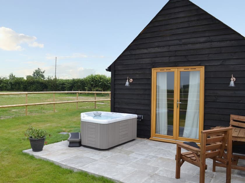 Sit out on the secluded patio | Saddlers Cottage - Old Chalksole Cottages, Alkham, near Dover