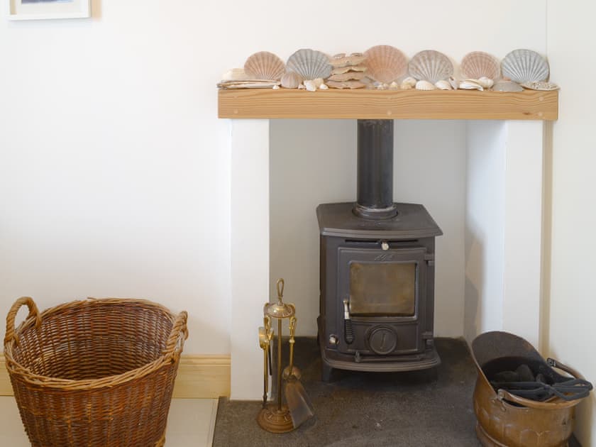 Multi-fuel burner in the kitchen/ dining room | The Old School House, Applecross