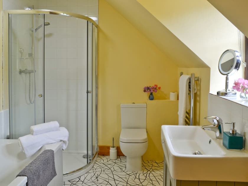 Bathroom with separate shower | Mill Cottage, Peterchurch, near Hay-on-Wye