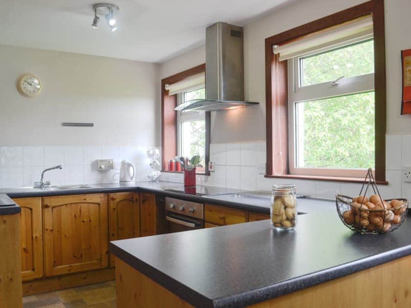 Well equipped kitchen area | Larch Cottage - Stronchullin Holiday Cottages, Blairmore, near Dunoon