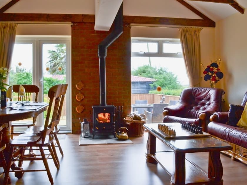 Delightful wood burning stove | Sedge Lodge - Wood Fen Lodges, Little Downham, near Ely