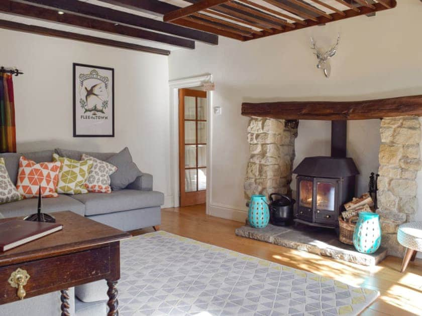 Cosy living room with wood-burner | Swallows Nest, Hebden, near Grassington