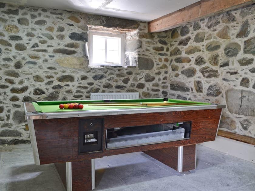 Games room with pool table | Ty Newydd, Llwyngwril, near Aberdovey