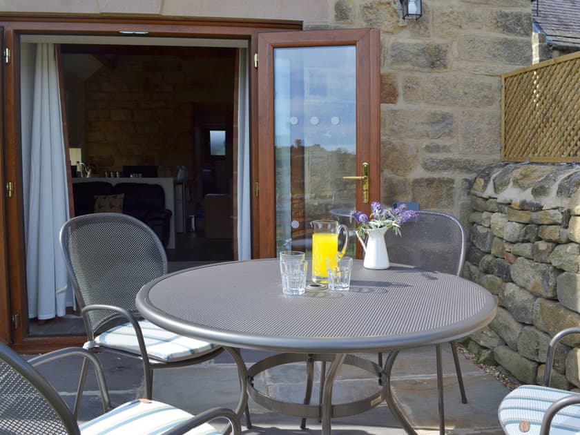 Private outdoor eating area  | The Bobbin, Kelstedge, near Matlock