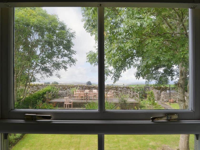 Great view over the garden from the master bedroom | The Rockery - Rockery Cottages, Shap, near Penrith