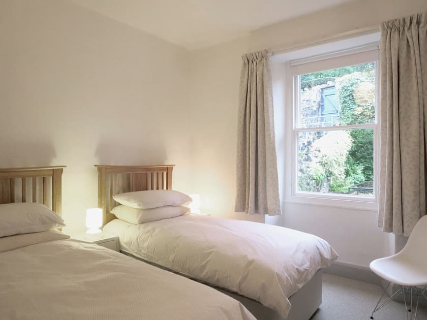 Charming twin bedroom with garden view | Beech Hill, Kendal