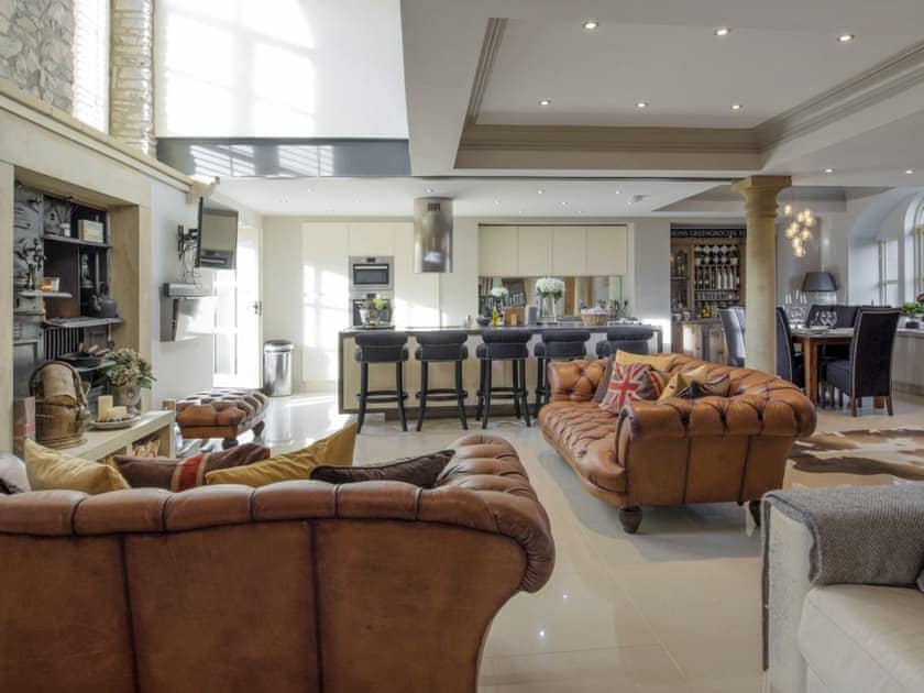 Contemporary open-plan designed living area | Old Chapel House, Barnoldswick