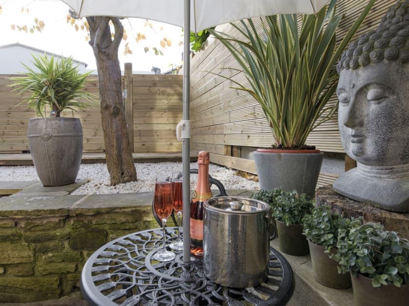 Additional seating area within rear courtyard | Old Chapel House, Barnoldswick