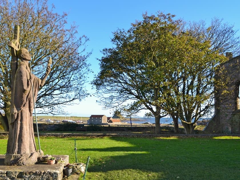 Statue of St Aidan | Next Door Cottage, Holy Island