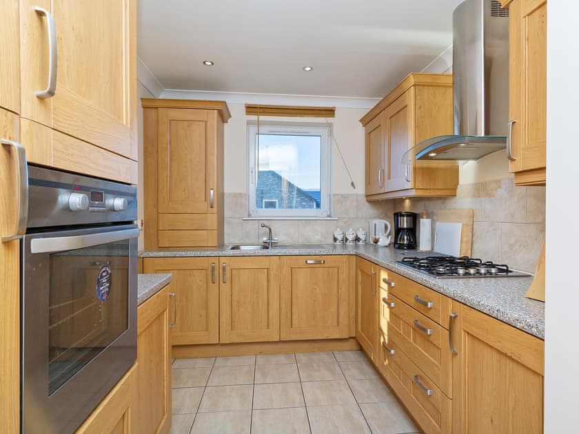 The kitchen is fitted with many modern appliances | The Penthouse, Strone, near Dunoon