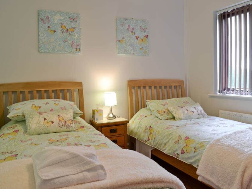 Twin bedroom | Dyffryn Haidd - Afan Holiday Cottages, llanafan/Aberystwyth