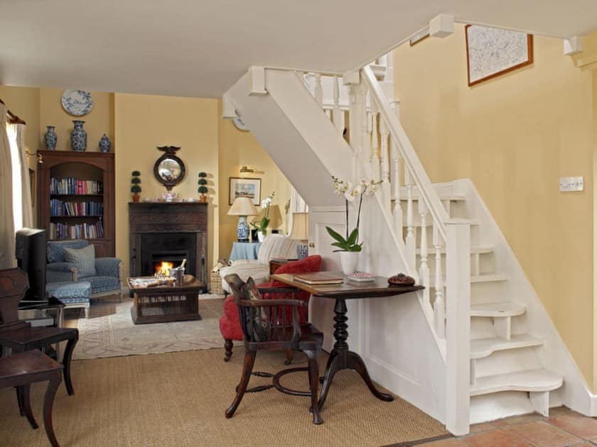 Open-plan living space with stairs to upper level | Saratoga - Bruern Holiday Cottages, Bruern, near Chipping Norton