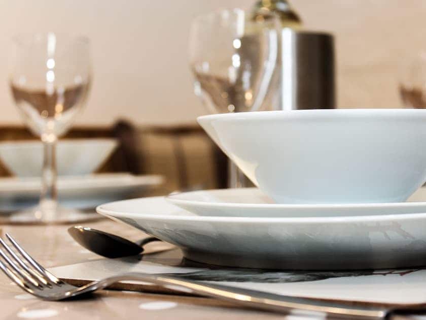 Dining area with lovely accessories | The Old Barn - Corporation Farm Cottages, Tickton, near Beverley