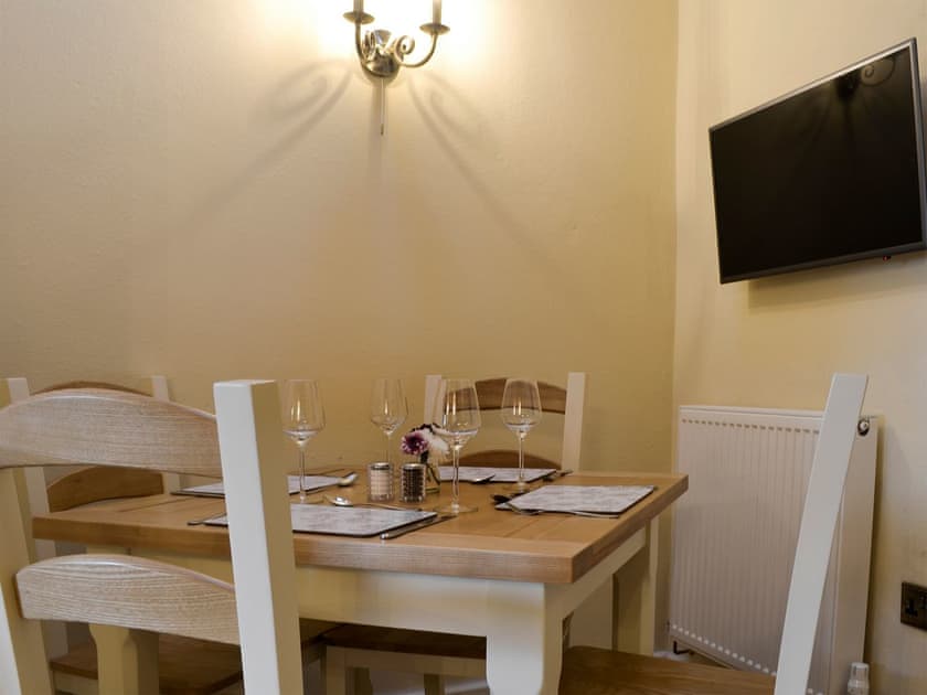 Convenient dining space | Fferam Gorniog, Holyhead Mountain, near Trearddur Bay