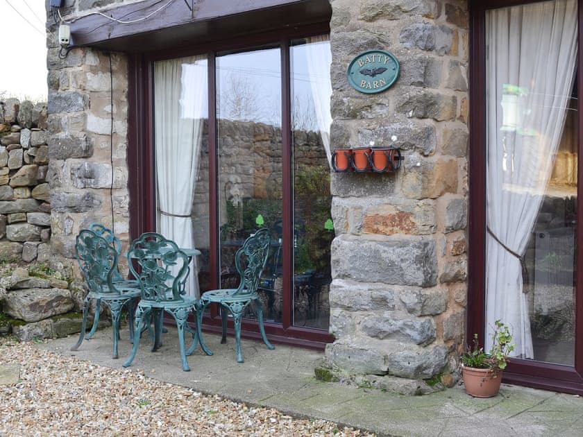 Charming sitting out area taking advantage of the cottage’s position | Ellis Close Farm - Batty Barn - Ellis Close Farm Cottages, Harwood Dale, near Scarborough