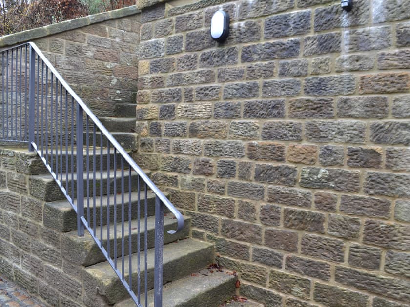 Steps to property | The Old Vicarage, Curbar, near Bakewell