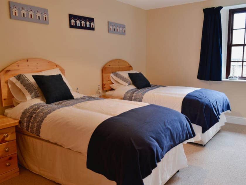 Twin bedroom | The Farm House - Lower North Radworthy Cottages, Heasley Mill, near South Molton