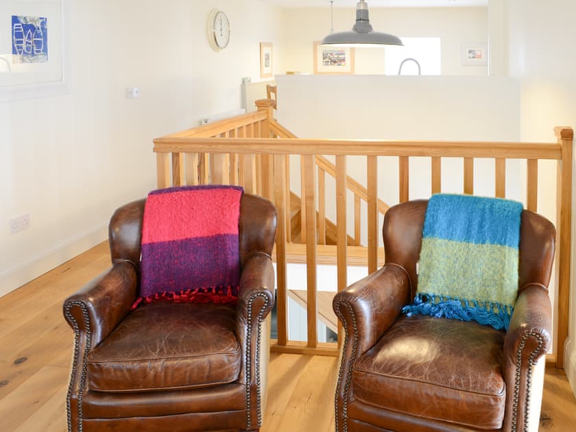 Charming leather furniture and wooden floors | The Fish House - Rispond Estate, Rispond, near Durness