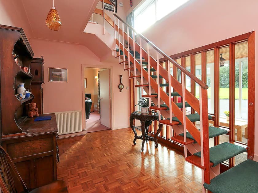 Welcoming hallway with open tread staircase | Mountain Cross, Gatehouse of Fleet, Kirkcudbright