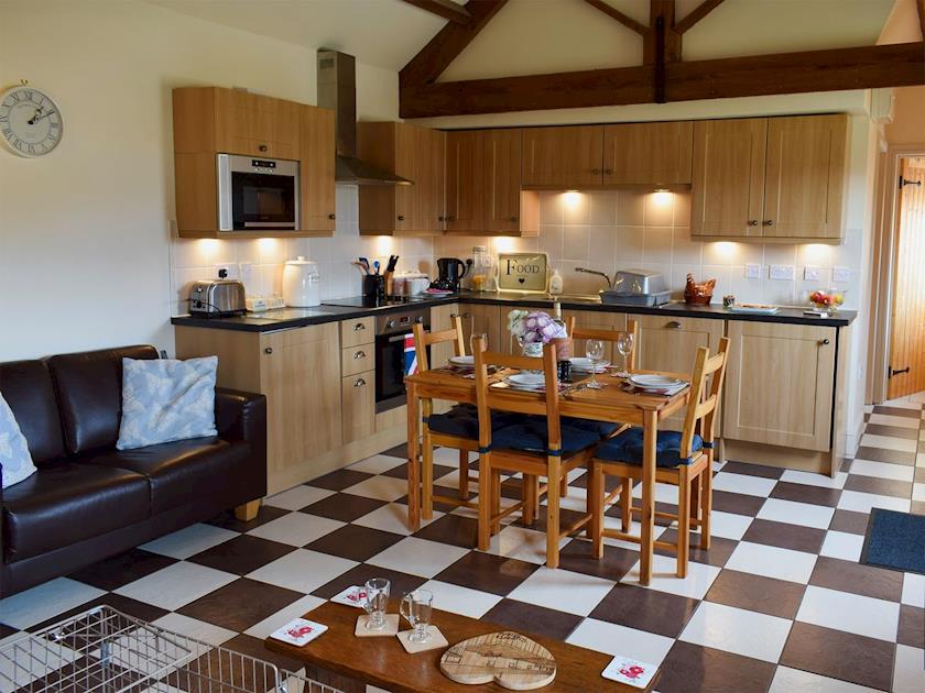 Kitchen and dining area | Rupert’s Stable - Cleveland View Cottages, Easby Grange, near Great Ayton