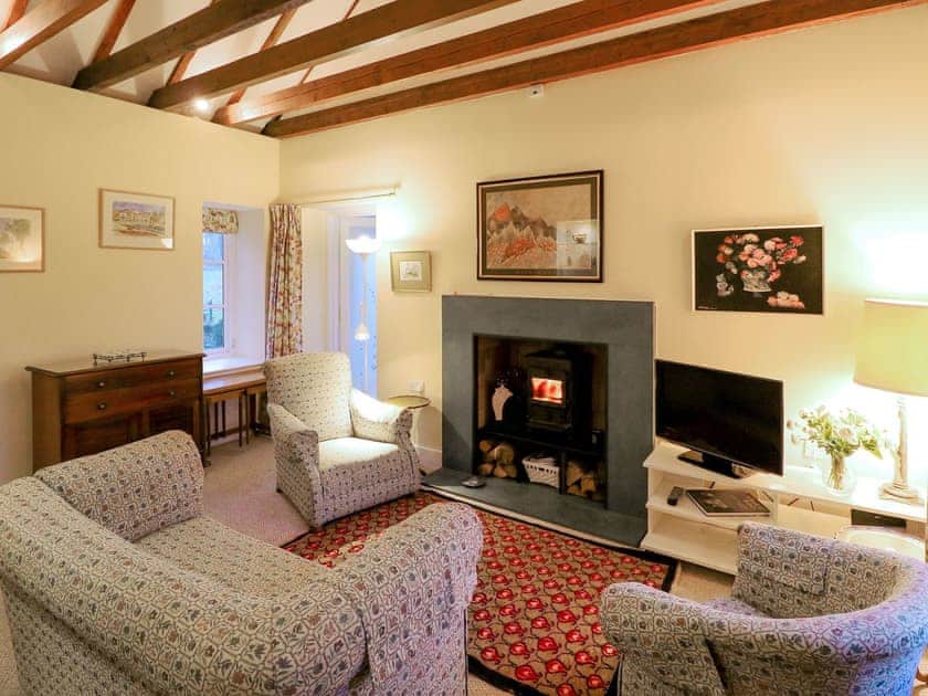 Charming and cosy living room | Gardener’s Cottage, Skirling, near Biggar