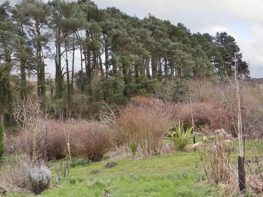 Lovely view over garden | Spindlestone - Wide Sky Cottages, Lowick, near Berwick-on-Tweed