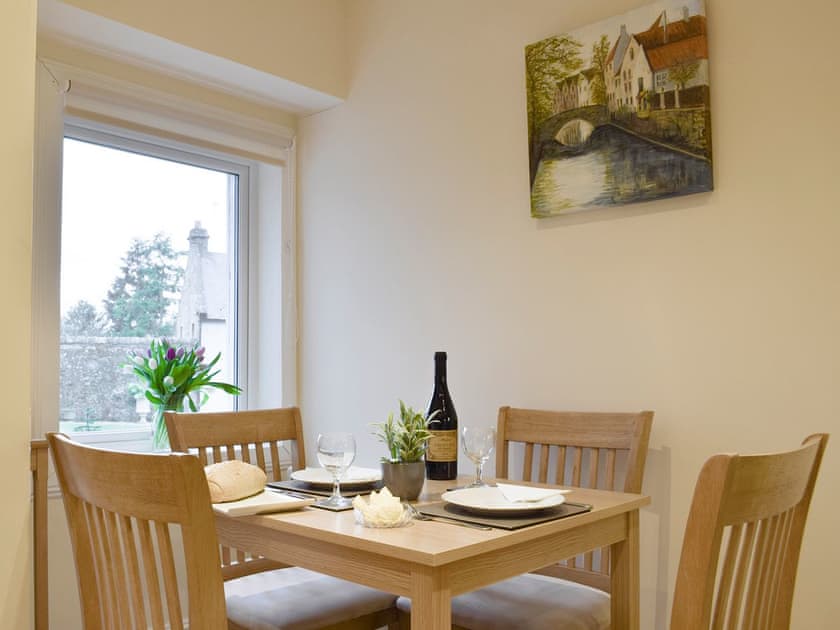 Convenient dining area | Kinneddar Cottage - Nether Kinneddar Lodge Cottages, Saline, near Dunfermline