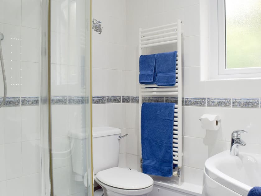 Family bathroom with bath and shower cubicle | Brandelhow, Keswick