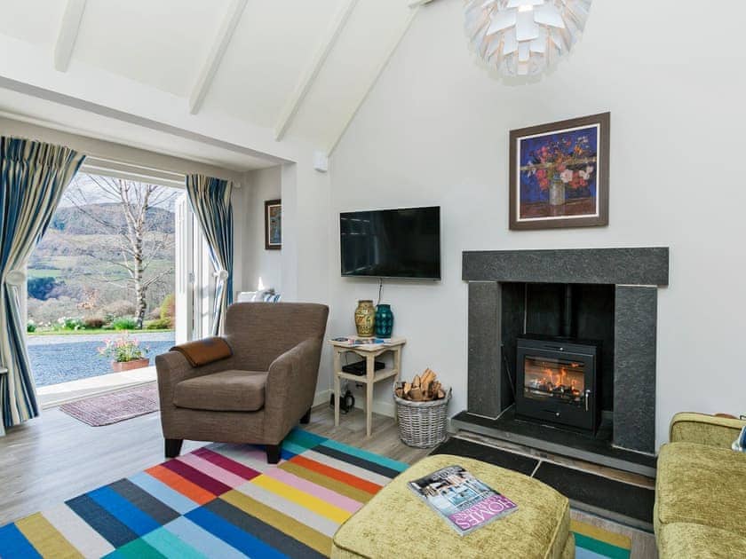 Inviting living area boasting wonderful views | The Bothy - Mid Balchandy, Pitlochry