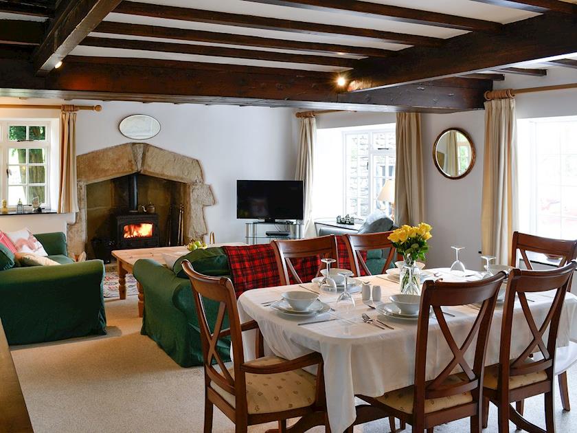 Living room with dining area | East House Farm - East House Farm and Wood’s Barn, Beckermonds, near Kettlewell