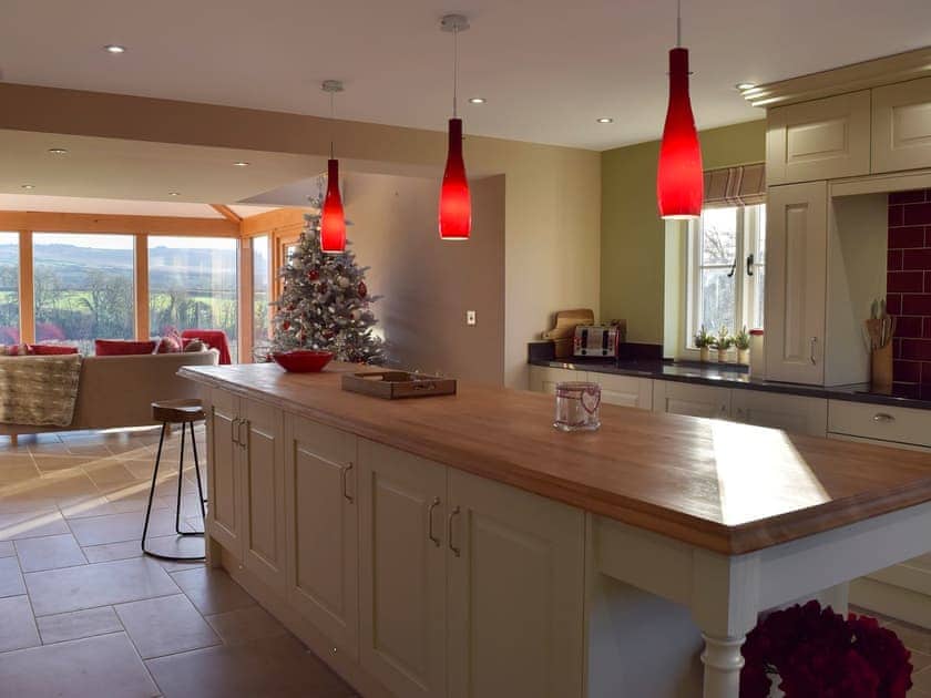 Fully-equipped kitchen with ‘island’ | Fountain Hill, Eglwyswrw, near Cardigan