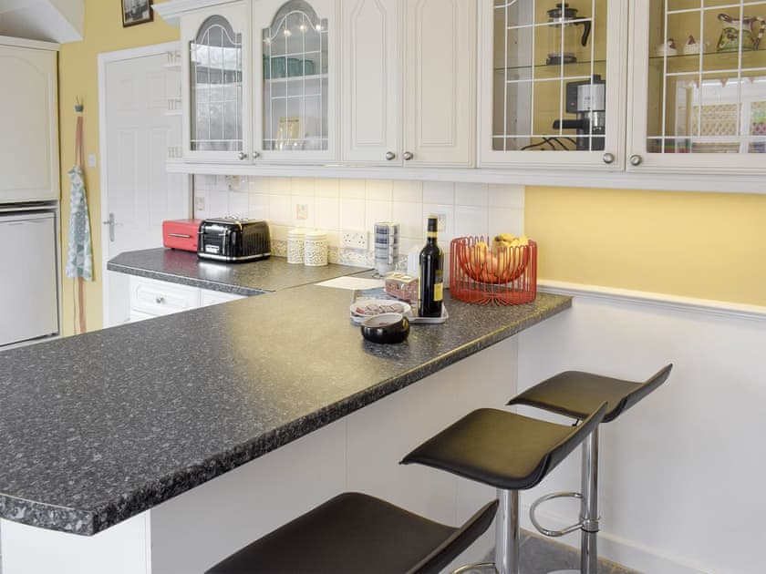 Useful breakfast bar within kitchen | Valentines On Love Lane, Whitby