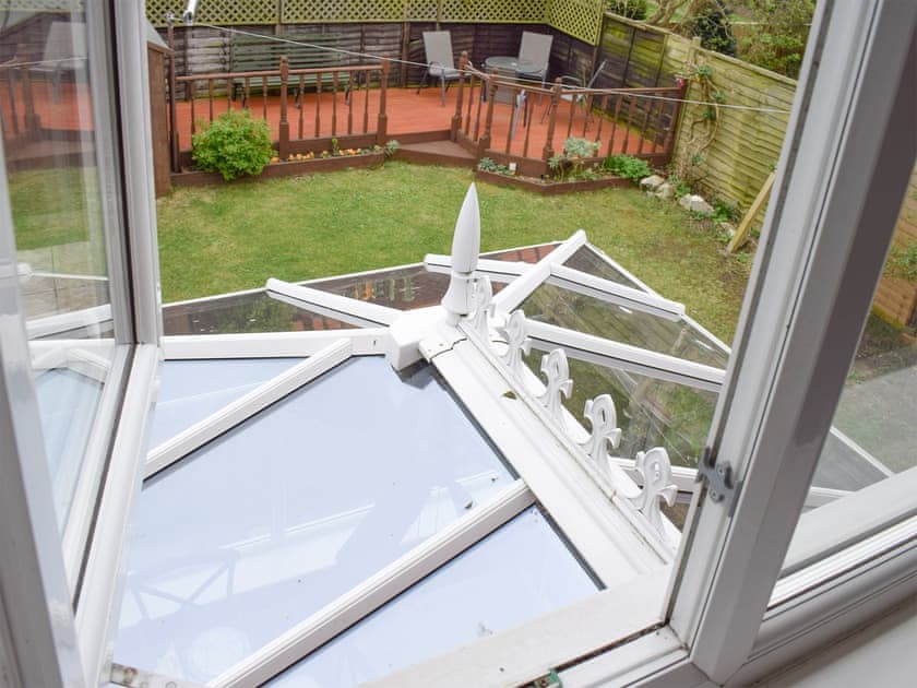 View over garden from second double bedroom | Valentines On Love Lane, Whitby