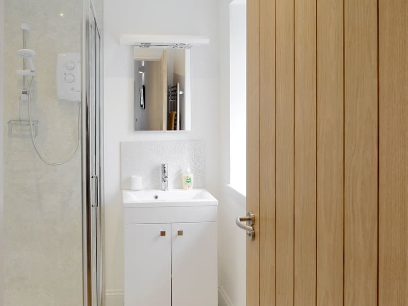 Shower room with walk-in shower cubicle | The Barn, Kildary, near Tain