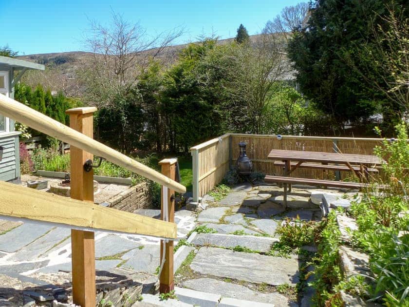 Garden with views of the wonderful scenic countryside  | Meredith Cottage, Dolwyddelan, near Betws-y-Coed