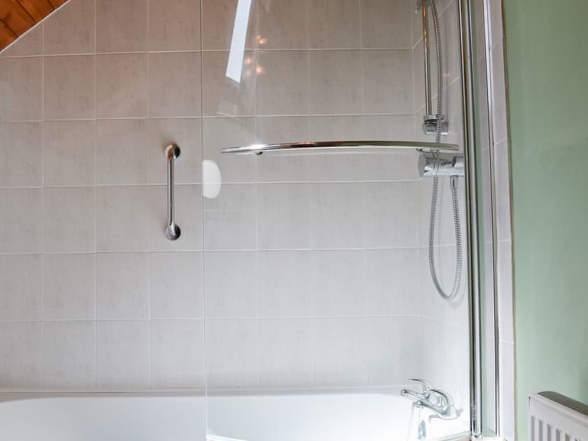 Bathroom with shower over the bath | Yarker Lane Cottage, Mickleton, near Barnard Castle