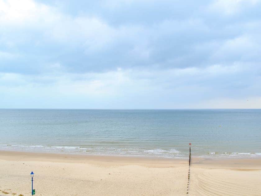 Far reaching sea-views over Bournemouth beach