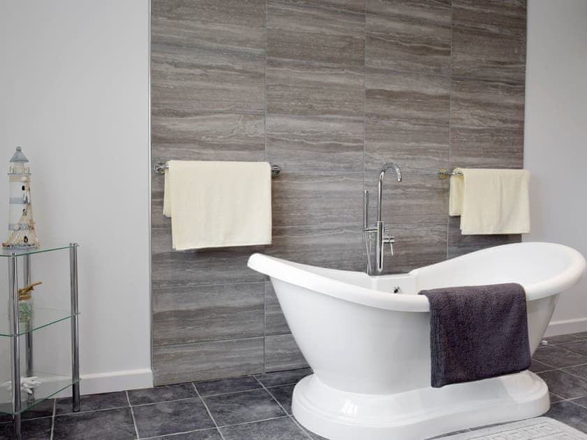Free standing bath within family bathroom | Green Haven, Narberth