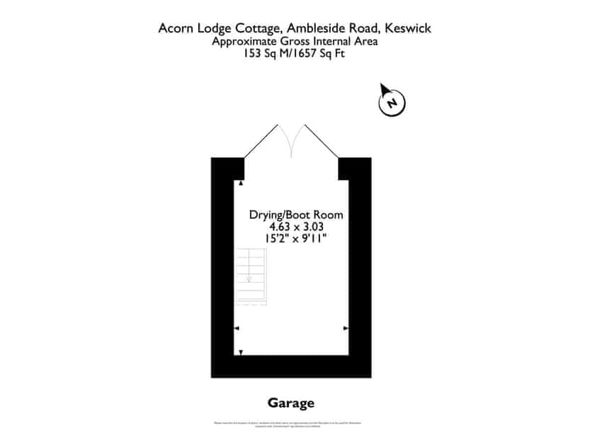 Floor plan of garage | Acorn Lodge Cottage, Keswick