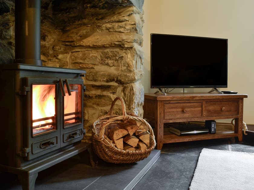Wood burning stove  | Maybill Cottage, Cwm Penmachno, near Betws-y-Coed