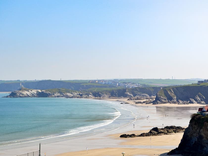 Fantastic sea views from the double bedroom | Towan View Loft, Newquay