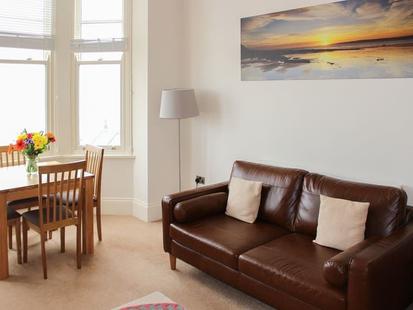 Comfortable leather sofa | The LandingsApartment 2, Filey