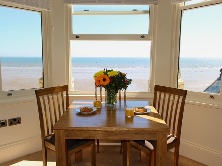 Dining area with spectacular sea view | The LandingsApartment 2, Filey