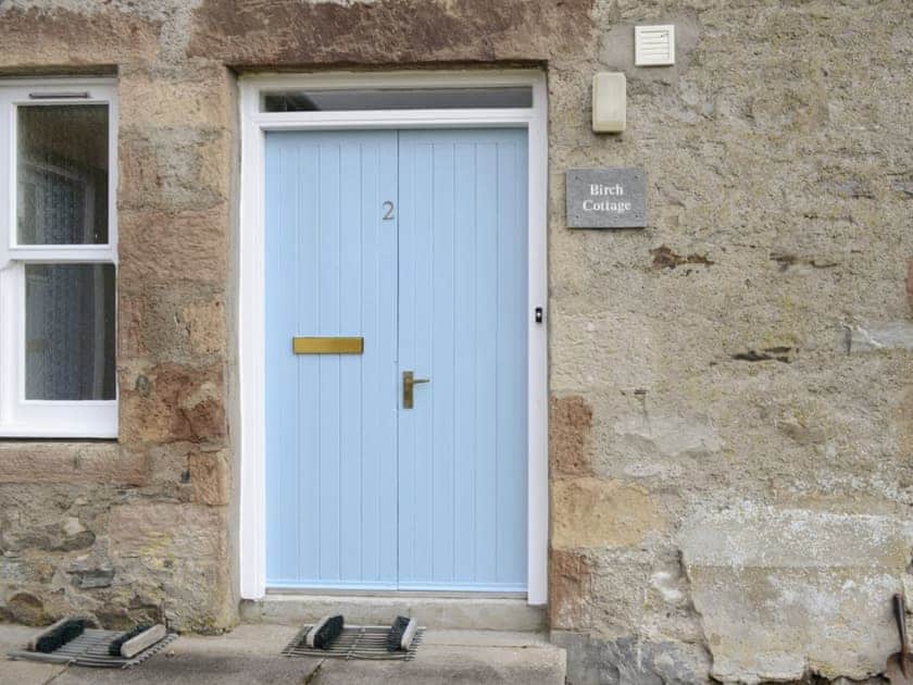 Main entrance to the holiday home | Birch Cottage - Glenrossal Cottages, Rosehall, near Lairg