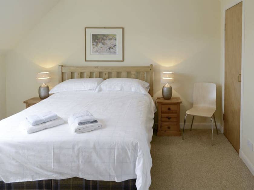 Comfortable double bedroom | Birch Cottage - Glenrossal Cottages, Rosehall, near Lairg