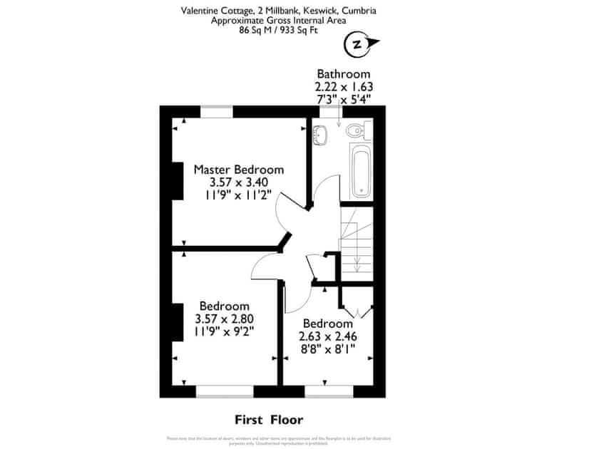 Floor plan | Valentine Cottage, Keswick